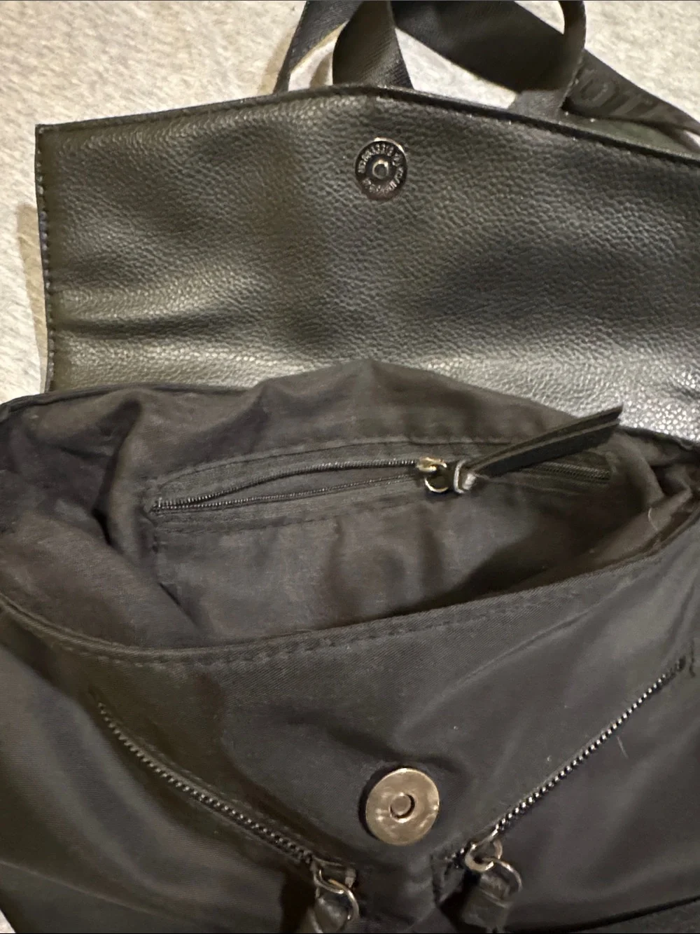 Botkier Black Nylon Convertible Backpack